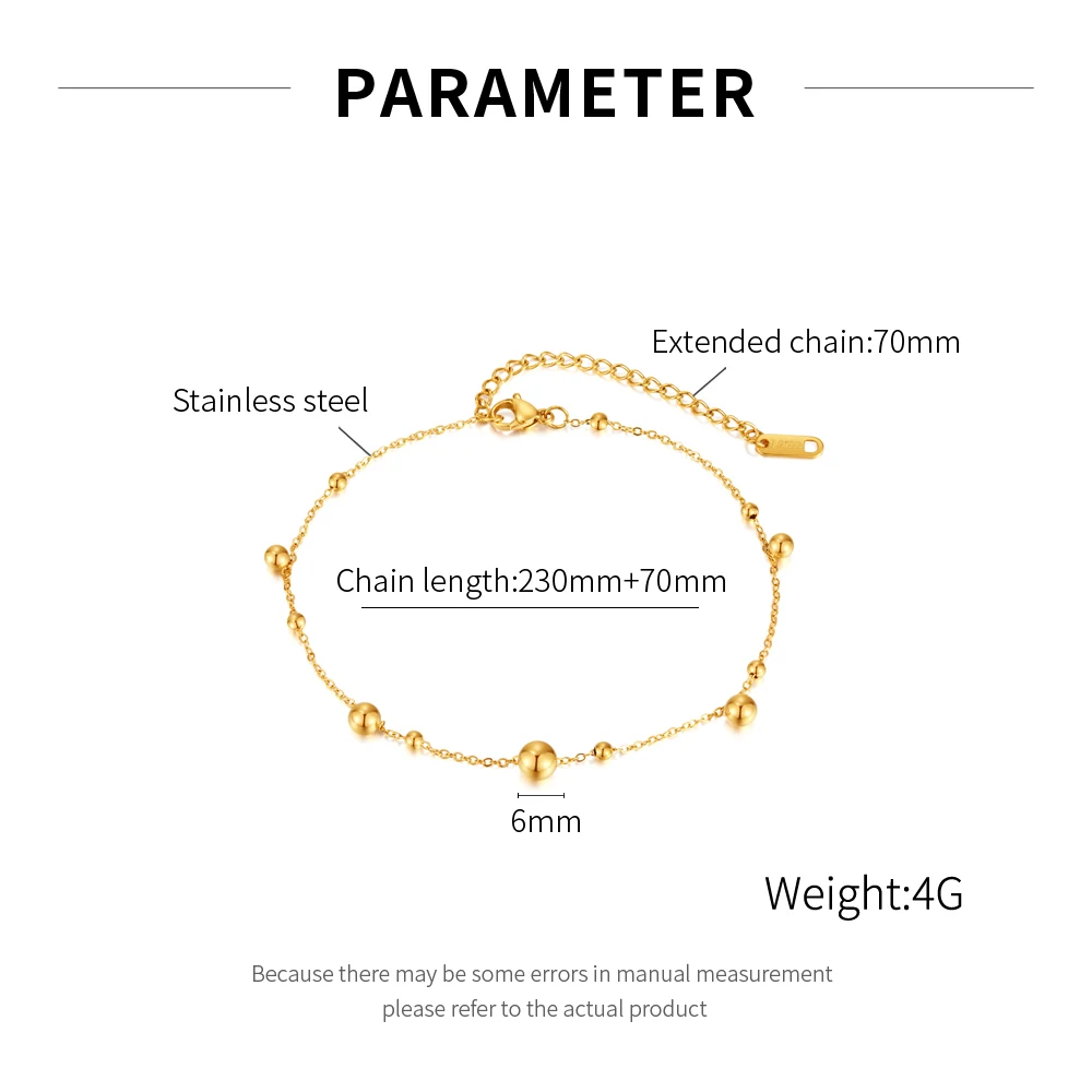 Satellite Bracelet 18k Solid Gold Beaded Bracelet Chains Permanent Stainless Steel Star Jewelry Chains Making Wholesale