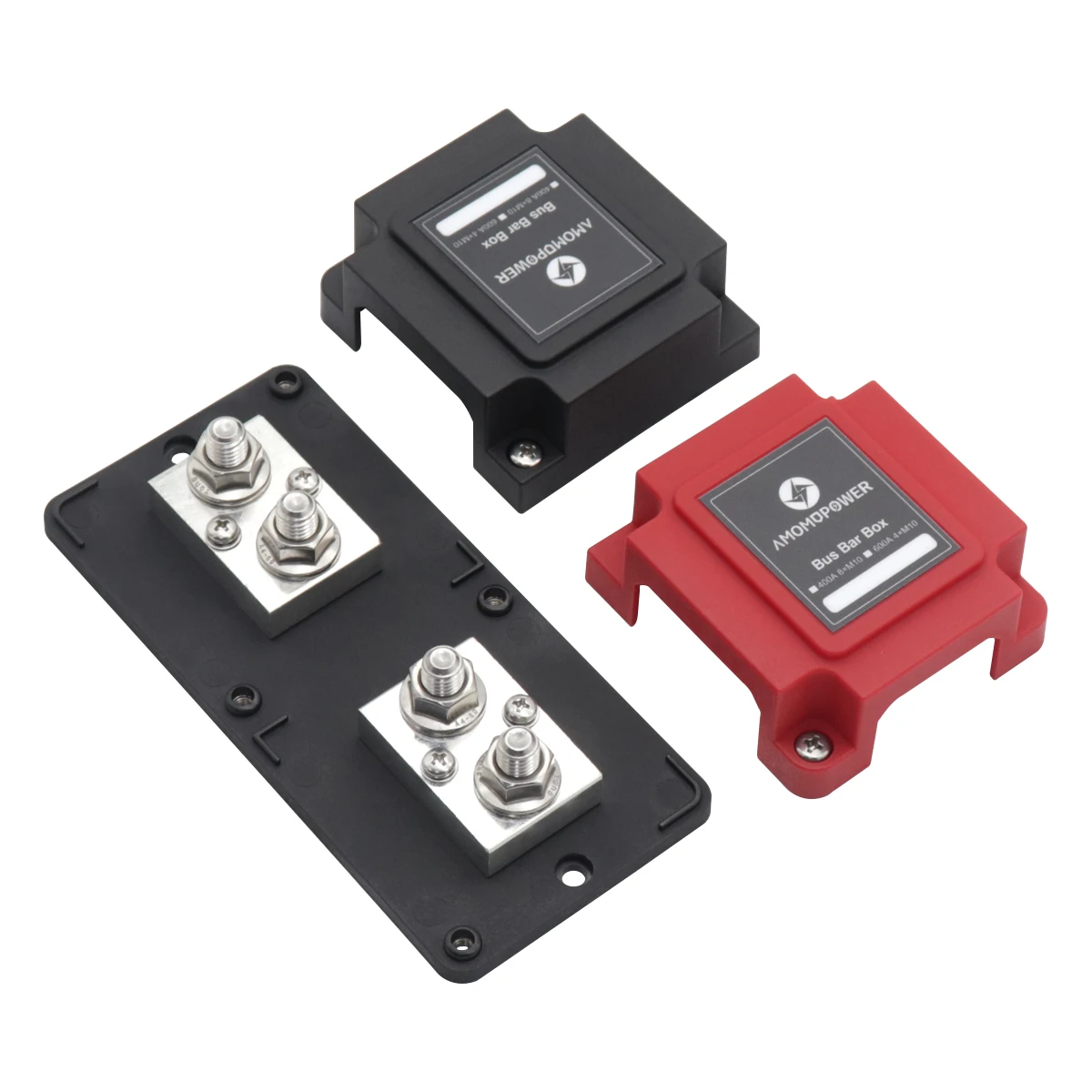 Wholesale 70 SKU Busbar Amomd 600A M8 M10 Marine Electrical Heavy Duty Copper Bus Bar Red Black Cover