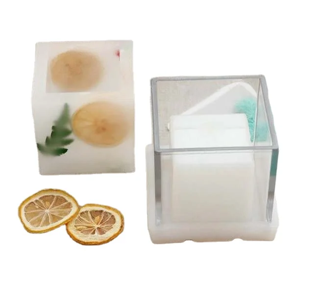 3D Plastic Cube&Column Candle Mold Candle Making Tool Handmade Soap Mold for DIY Crafts Clay Bath Bomb Acrylic Mold for Candle