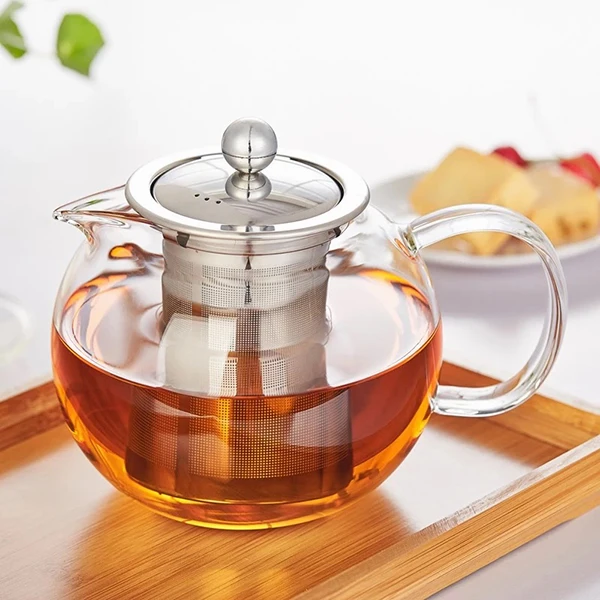 650ML Chinese Tea Set Clear Glass Water Teapot Kettle