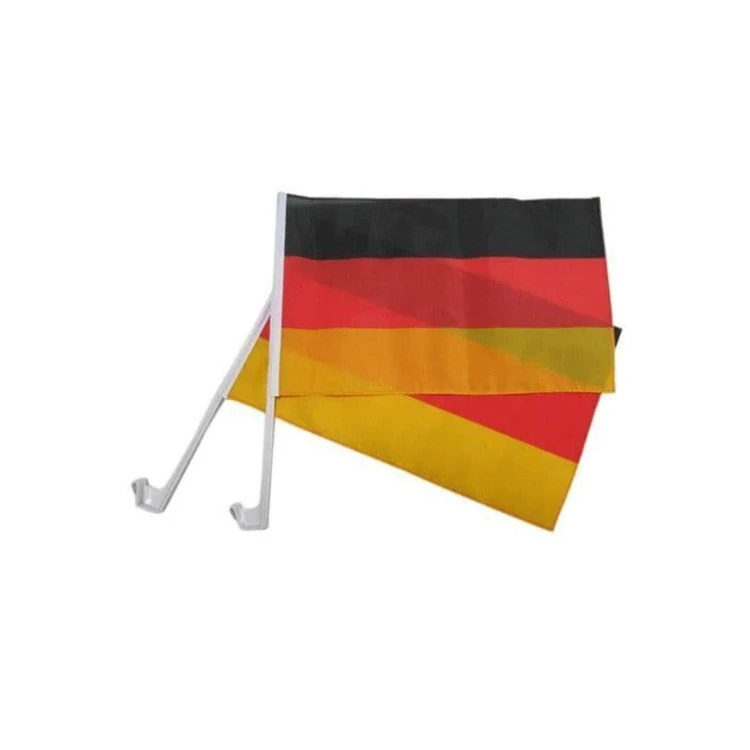 Germany flag for car with plastic holder clip 45 x 29 cm football European championship car flags
