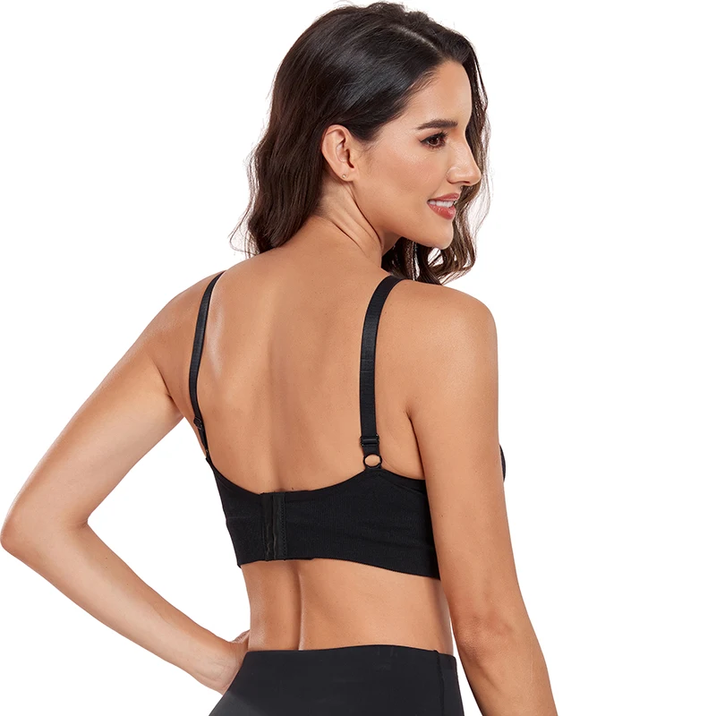 LOGO Custom Comfort Wireless Front Open Maternity Pregnancy Women Windows Sports Seamless Breastfeeding Nursing Bra for Women