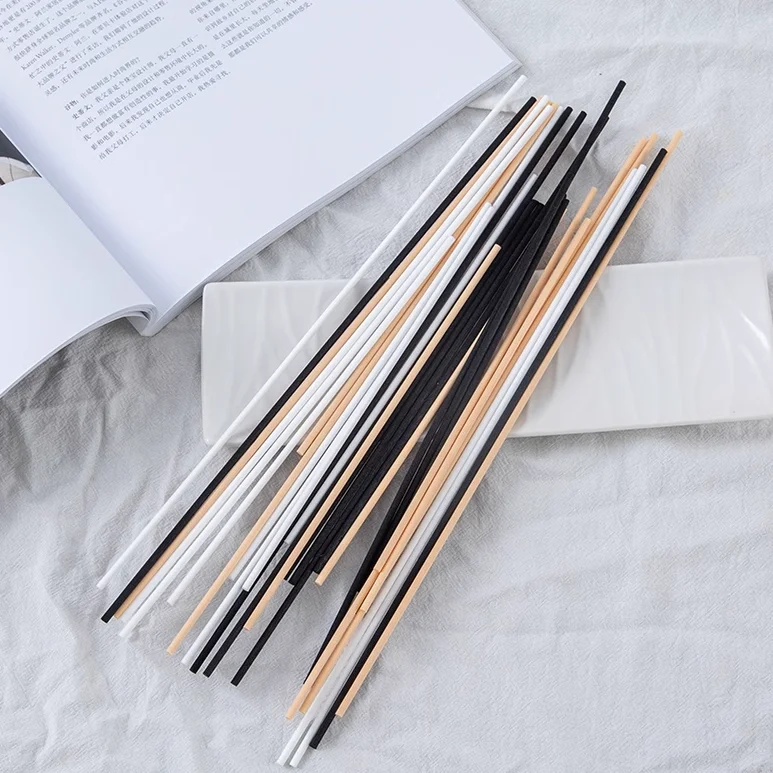 Custom rubber raffia opp bag ribbon package diffuser sticks home fragrance fiber rattan reed sticks