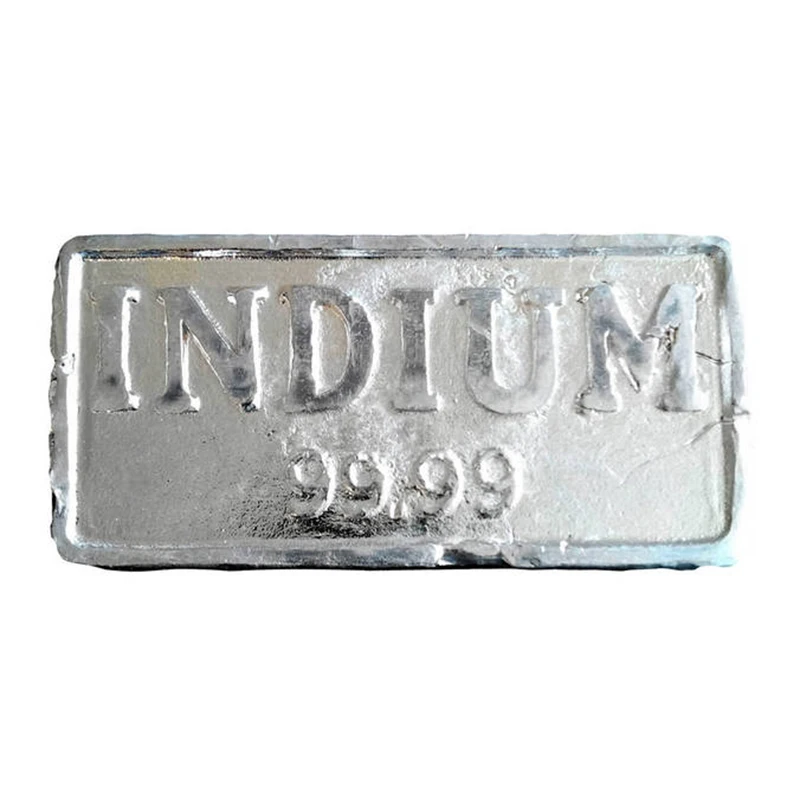 Оптовый экспортер, высокая чистота, индий 99.995%, металлический индий, слиток, серебро, белый цвет