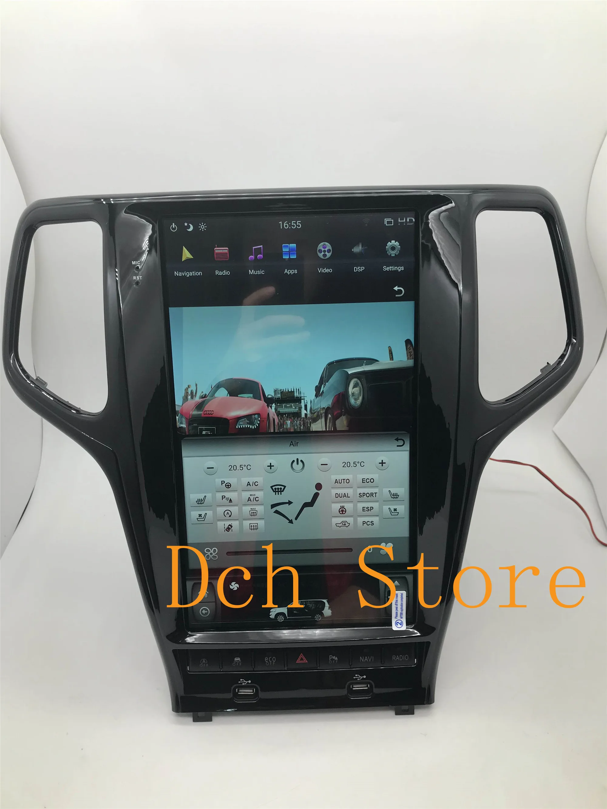  13 6 дюймовый android 9 0 автомобильный dvd-плеер gps для grand cherokee 2009-2020 вертикальный экран Тесла стиль Навигация радио