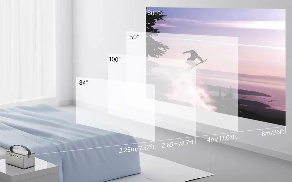 High brightness Portable Projector Home theater Video DLP Android Smart Mini Projector interactive projector  Wifi