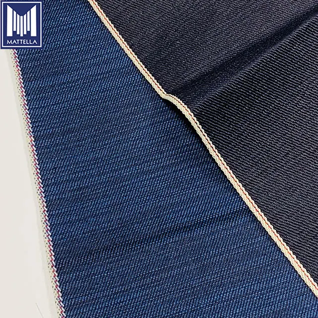9oz high quality japanese denim fabric denim jeans fabric material dark bule warp indigo weft color customized available