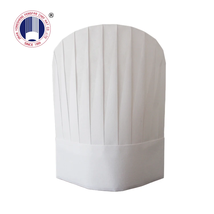 Cheap price disposable non woven round top chef hat restaurant supplies cook hat
