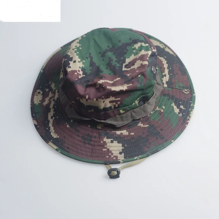 Camouflage Bucket Hat Summer Men Camo Boonie Hats Outdoor Hunting Hiking Fishing Climbing Fisherman Cap
