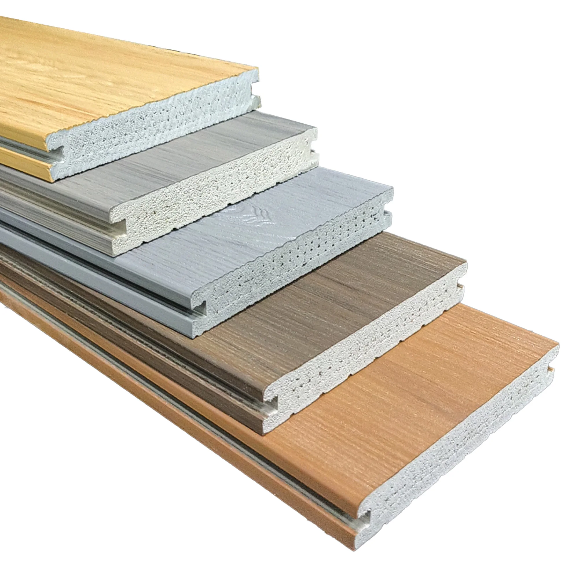 Long lasting head to head installation piso externo ASA co-extrusion pvc foam decking