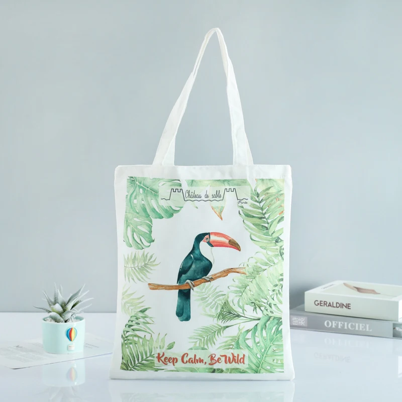High Quality Style Custom Women Print Logo Daily Recycle Grocery Gift Large Reusable Eco-Friendly Shopping Tote Cotton Bags