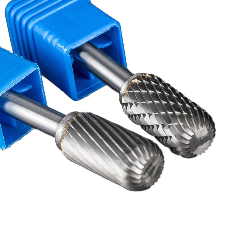 High quality 6mm shank carbide cutting tools single cut tungsten  rotary burr rotary file cutting burrs