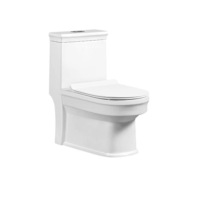 White Ceramic bathroom floor mounted fitting Siphon flushing one Piece wcToilet for Home Luxury Hotel