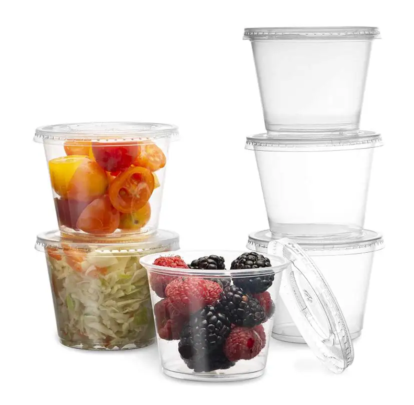 Transparent Round Mini Clear Glass Plastic Dessert Cup,Jelly,Pudding,Cheese Cake Cup