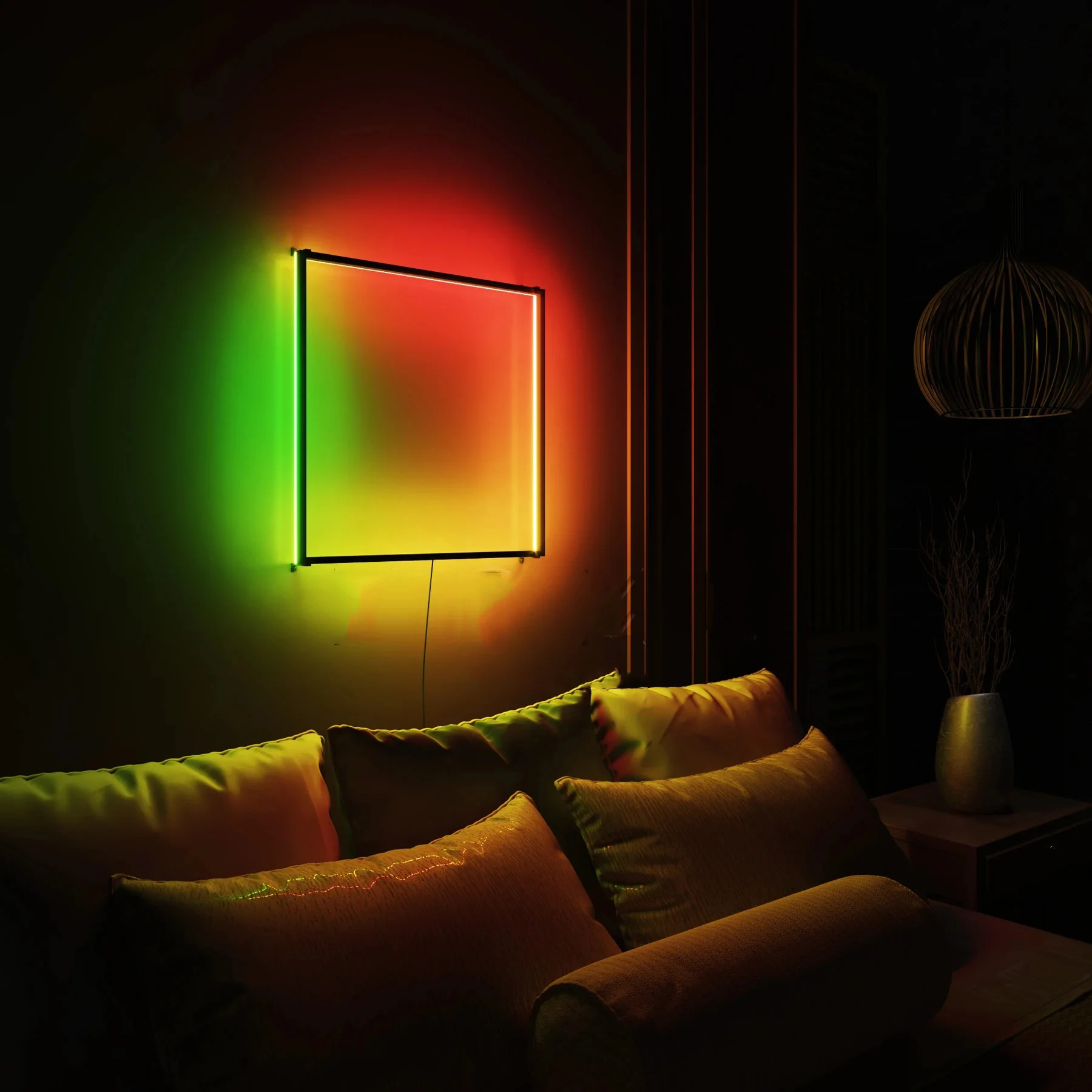 Скандинавский роскошный RGB настенный светильник для помещений современный алюминиевый каркас цветная светодиодная настенная лампа гостиной горячая Распродажа