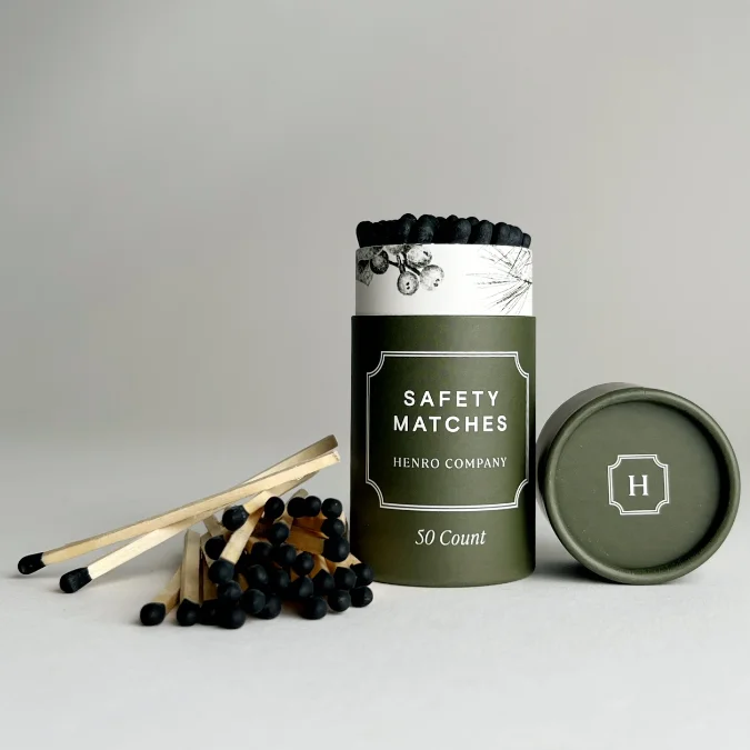 Custom Printed Wooden Match Box Colorful Head Long Paper Tube Book Matches for Hotels Safe Advertising Usage with Sticks Candles