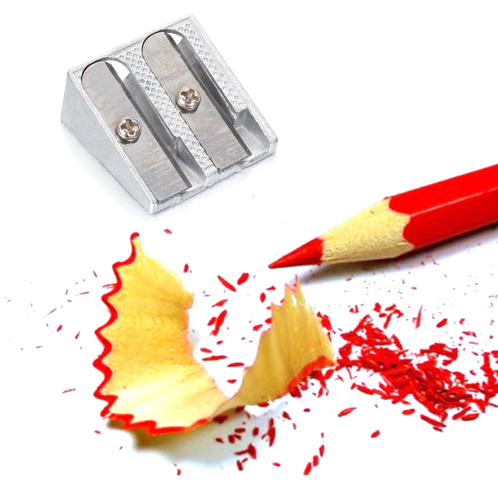 Точилка для карандашей с двойным отверстием эффективная экономная металлическая точилка со скошенными металлическими лезвиями из нержавеющей