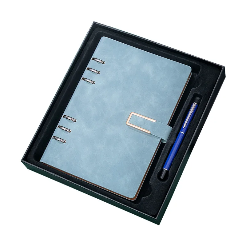 A5 Spiral Notebook 6 Holes Binder Pu Leather Hardcover Loose Leaf Personal Travel Diary Journal Business Planner Stationery