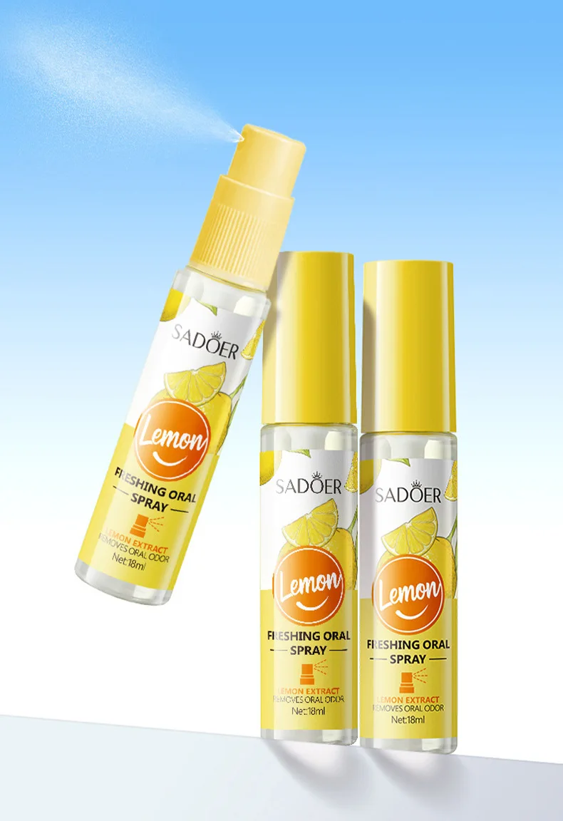 Hot sale convenient to carry with you fresh and eliminate bad breath freshener non-alcohol lemon fresh breath spray