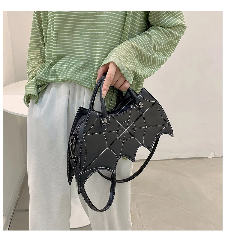 TLB-8E678  Creative funny Halloween personality bat women fashion pu handbag messenger bag