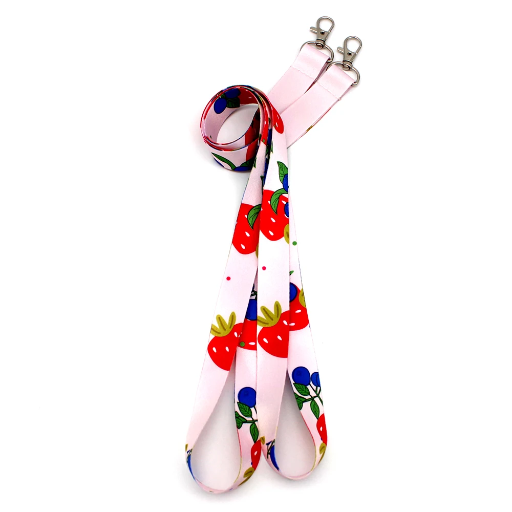 Full Color Printing Polyester Nylon Plain Cheap Personalized Custom Logo Printed Lanyard Keychain Fast Shipping Fashion Lanyard