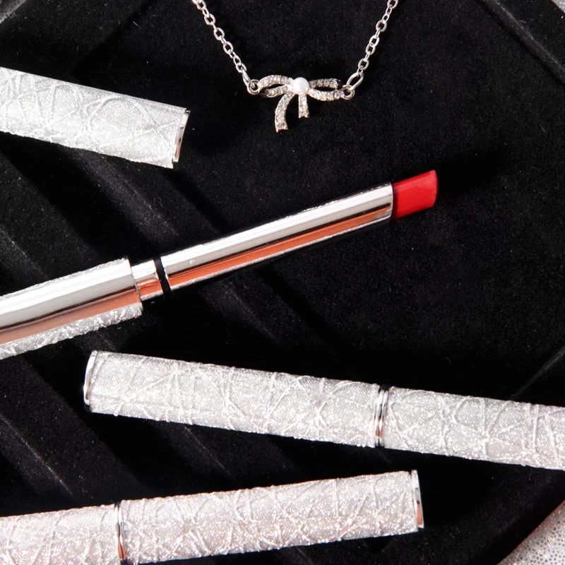 Diamond Tiny Silver Tube Lipstick of 3 pcs Makeup Gift Sets Makeup Gift Sets Cosmetics with Butterfly Necklace