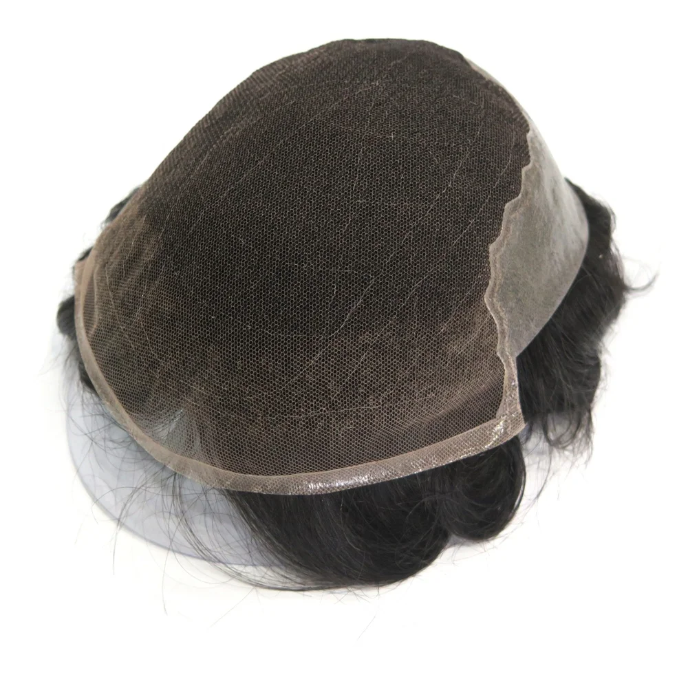 All Handtied French Lace Hair Replacement System Men Toupee