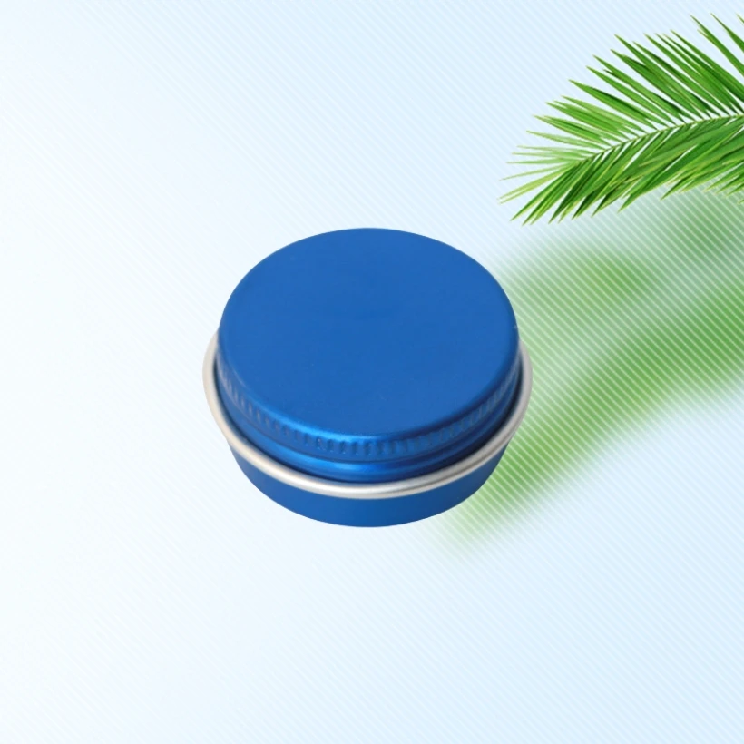 Empty Cosmetic Containers 10g 30g blue red metal aluminum tin for lip balm candle aluminum jar for cosmetics