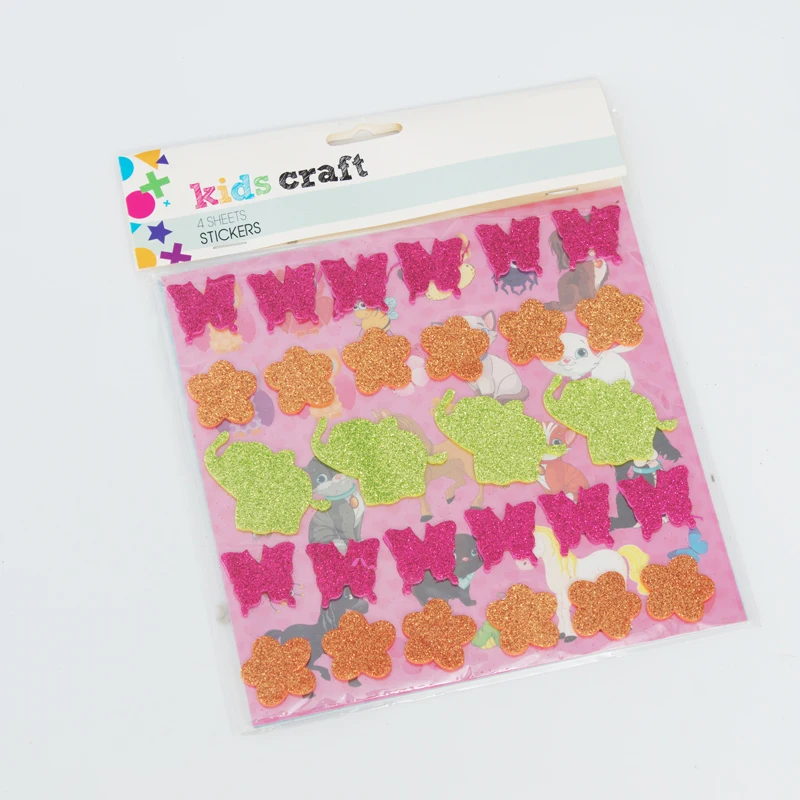 
EVA foam sticker, girl DIY ornaments, glitter sticker gift 