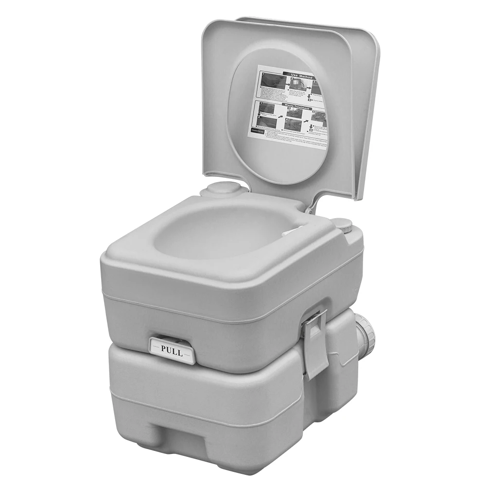 2.6/5.2Gallon Sanitary RV Toilets Set Portable Closestool for Outdoor Use 10L/20L Camping Toilet