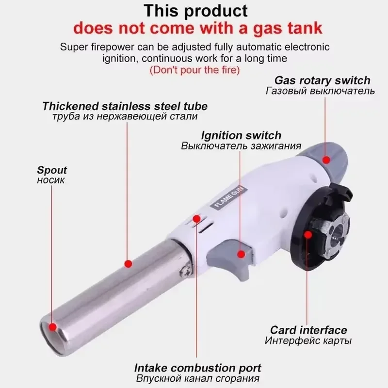 Welding Gas Burner Flame Gas Torch Ultra light design multi-function automatic piezo ignition gas flame spray gun