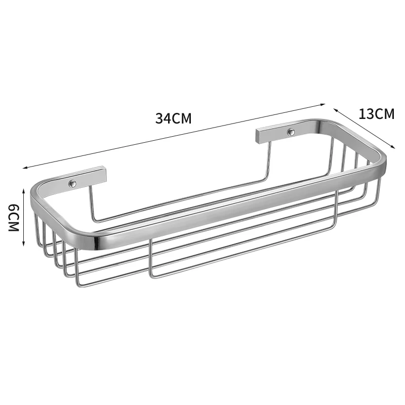 Luxury 304 Stainless Steel Bathroom Shelves Corner Racks Triangle Bathroom Storage Rack Shower Rack Basket