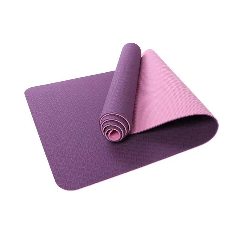 Non-Slip Double Layer 6mm Exercise TPE Yoga Mat