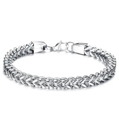 Trendy Latest High Polished Ip Plated Custom Black Gold Silver Keel Chain Bracelet Men