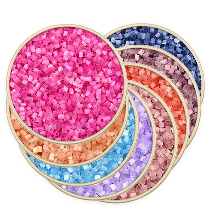 Approx. 2000pcs 2mm Opal Cat Eye Glass Beads Spacer Delica 11/0 Seed Beads Jewelry Accessories hand made Diy Crafts