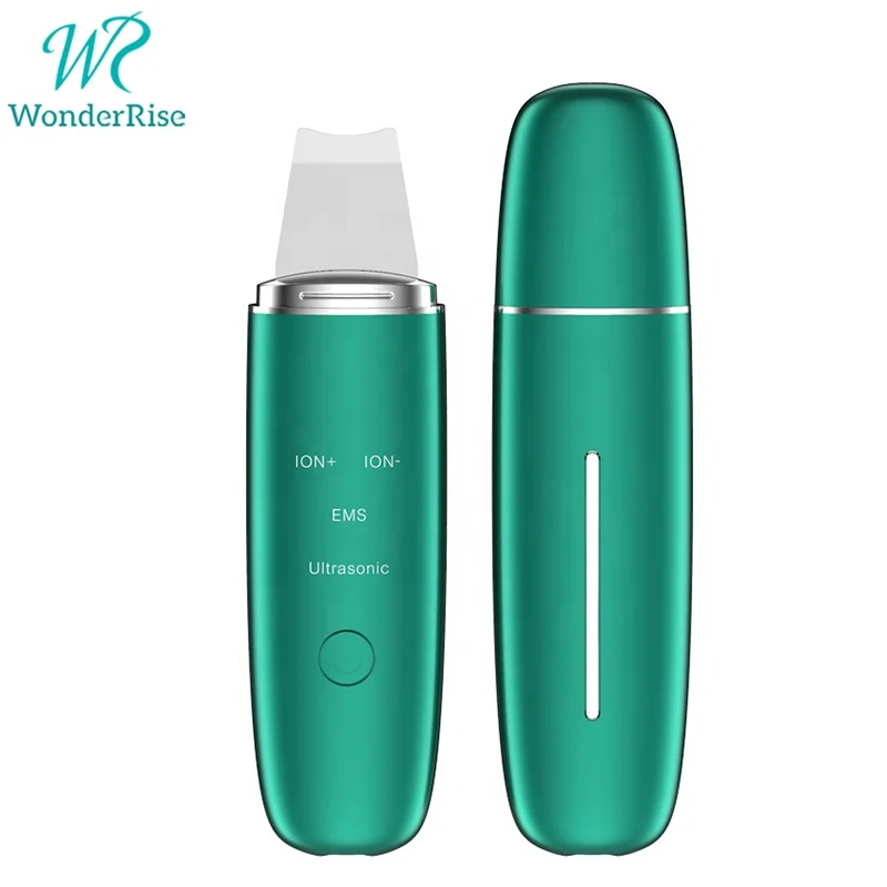Handheld Rechargeable Professional Ultrasonic Skin Scrubber Vibration Face Spatula EMS Ionic Ultrasonic Face Cleaner