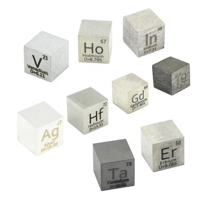 
Element Cube Set 10mm Metal Density Cubes for Daily Metals Periodic Table Collection Iron Copper Lead Nickel Titanium Mg C  (1600060869638)