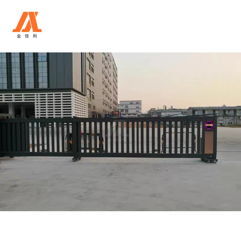 Aluminum Retractable Driveway Main Gate Automatic Fence Front Security Telescopic Sliding Gate Outdoor Segment Sliding Gate