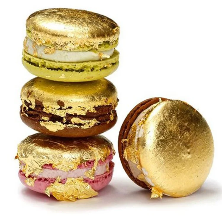 
High quality edible gold leaf sheet gold foil 24k for coffee/ice cream/ food /cake /bakery decoration ingredients 