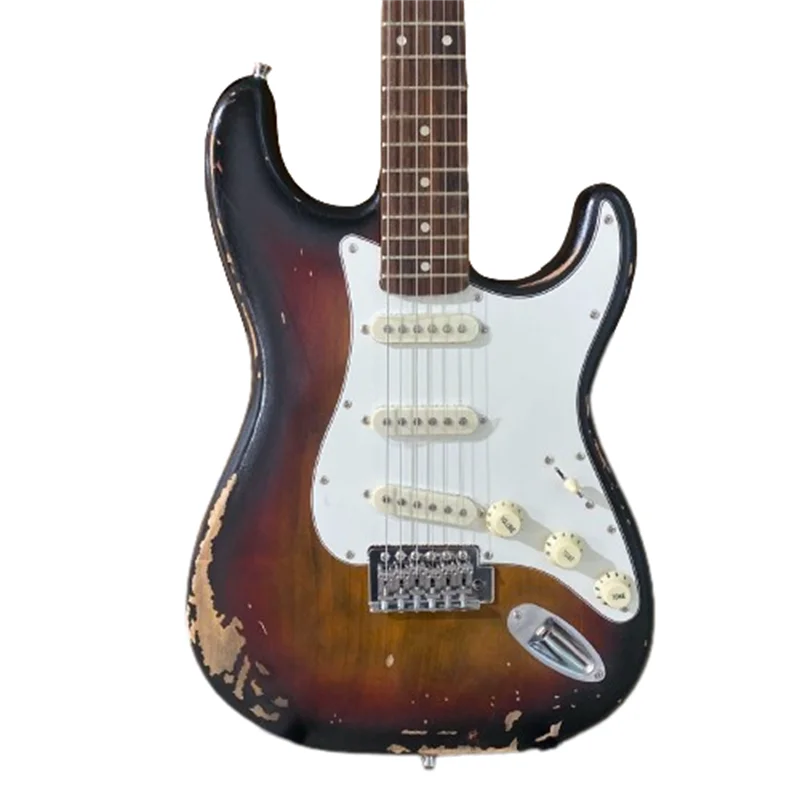 Electric Guitar Vintage Sunburst Color Alder Body Rosewood Fretboard High Quality Guitar free shipping stock
