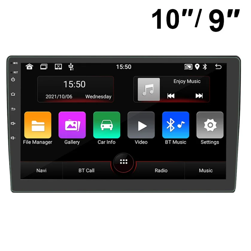 Universal Android Radio For Car 7' 9'10' Multimedia Player Stereo With Carplay WIFI GPS EQ FM Autoradio