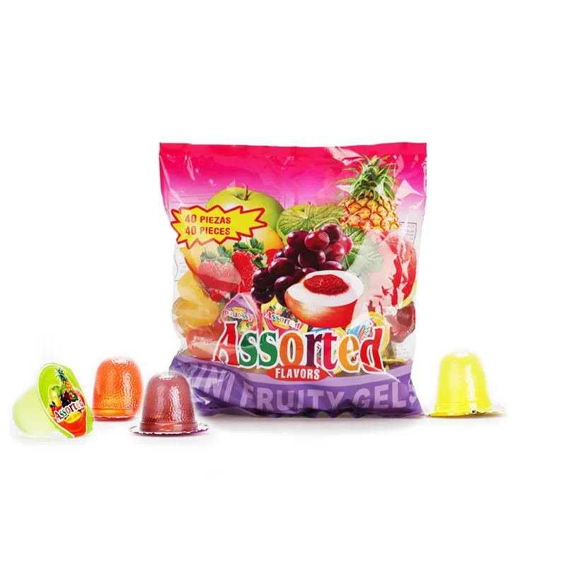 wholesale custom china sweet assorted fruity snacks fruit jelly in cups