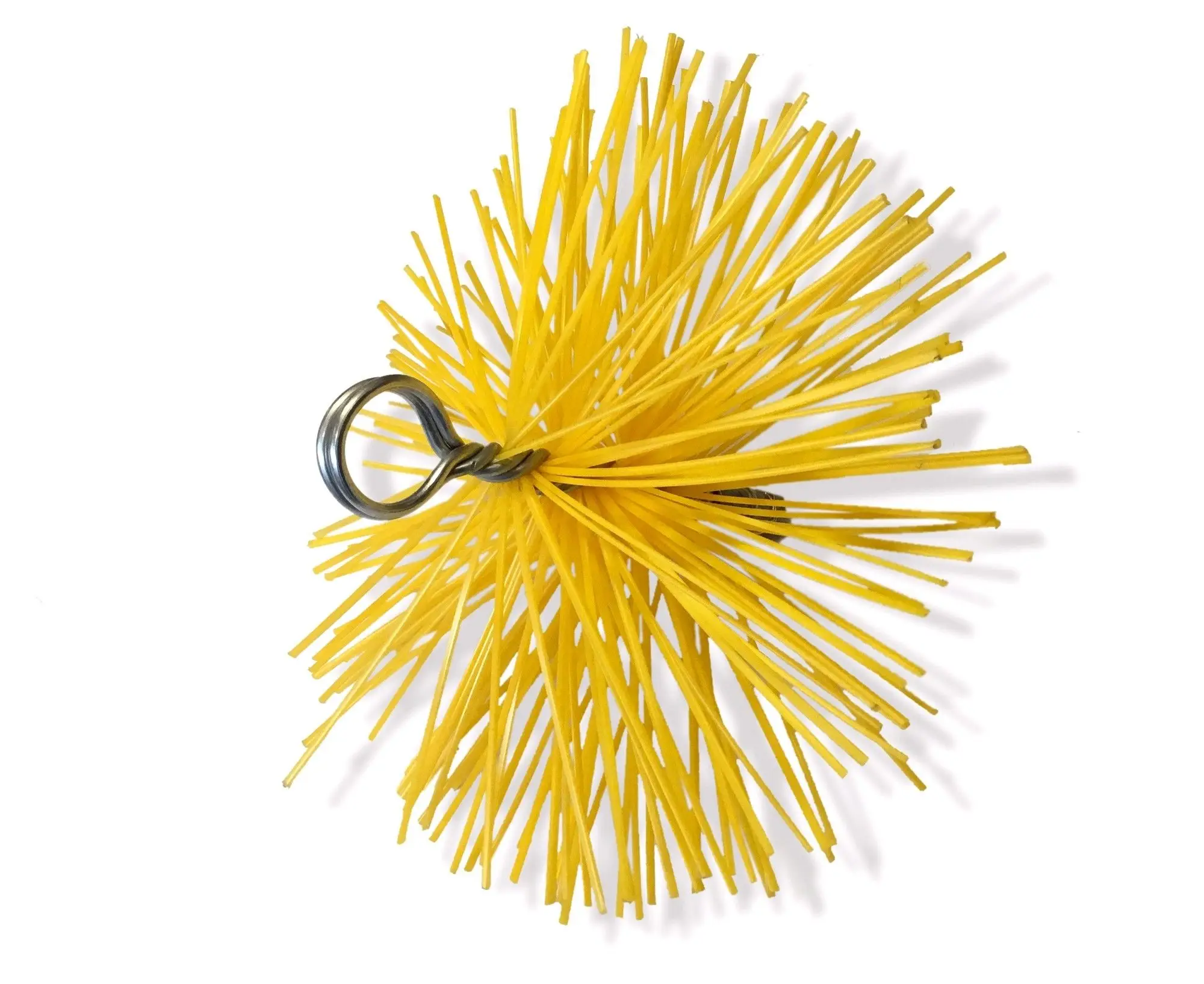 7Inch 175mm 200mm Round Pellet Yellow Nylon Stove Chimney Cleaning Brush Kit