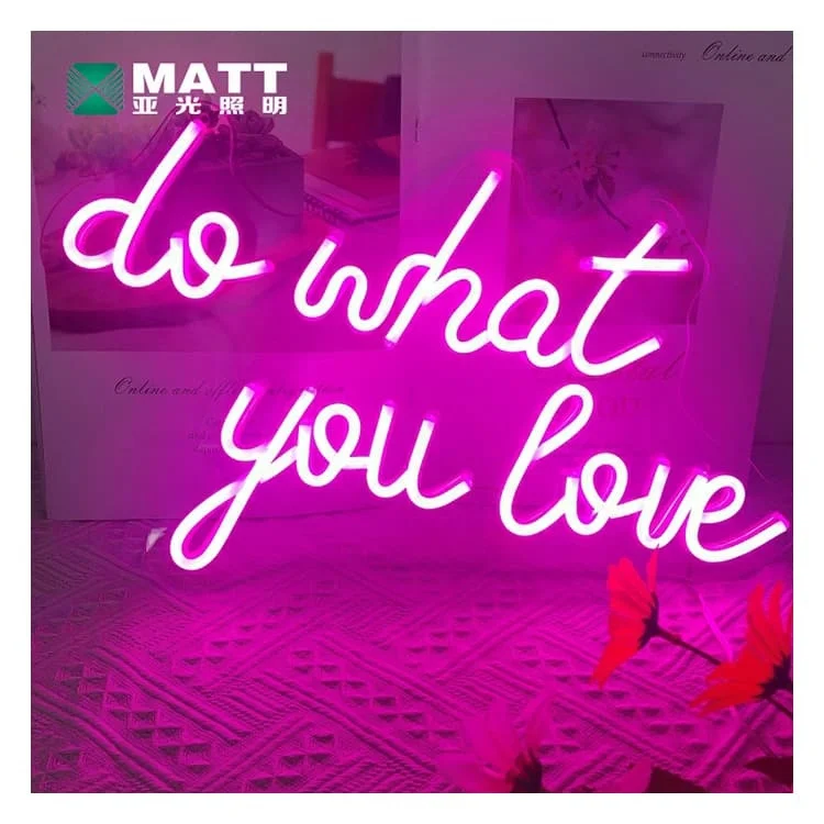 Matt Factory Dropshipping wall decor wediding party sign custom neon words led lights sign do what you love