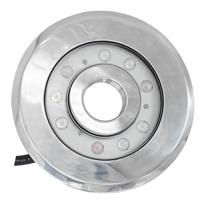 Stainless Steel 316L High Quality 27W DMX RGB ring led fountain light
