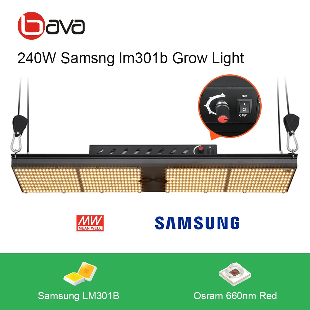 Original samsung lm301h 4000 v2 lm301b grow lights 288 240w wifi timer grow led light medicinal flower plant indoor