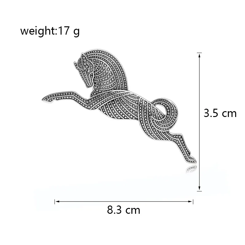 New Arrivals Fashion Vintage Horse Brooches Women Men Brooch Pins Jewelry Clothing Accessories Jewellery