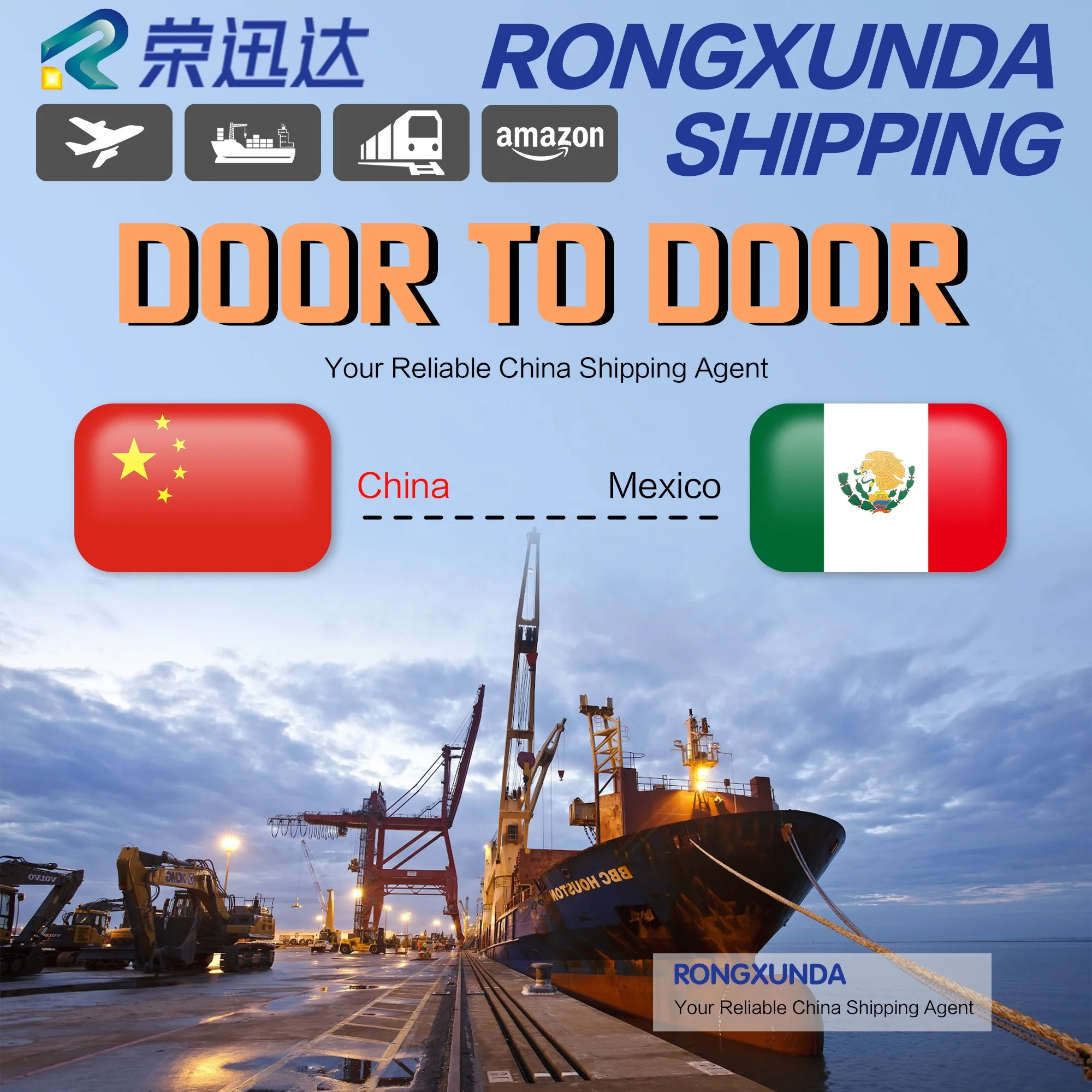 High Quality Best door to door delivery custom clearance from China to Mexico Freight Agents