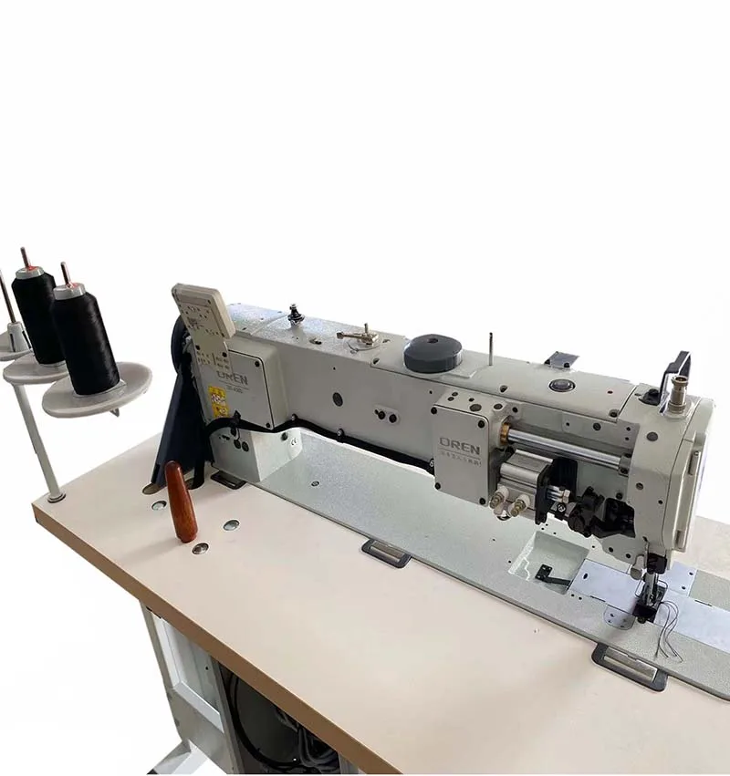 Industrial triple synchronous DU double needle sewing machine Car foot mat splicing machine thick double needle car  RN-650D