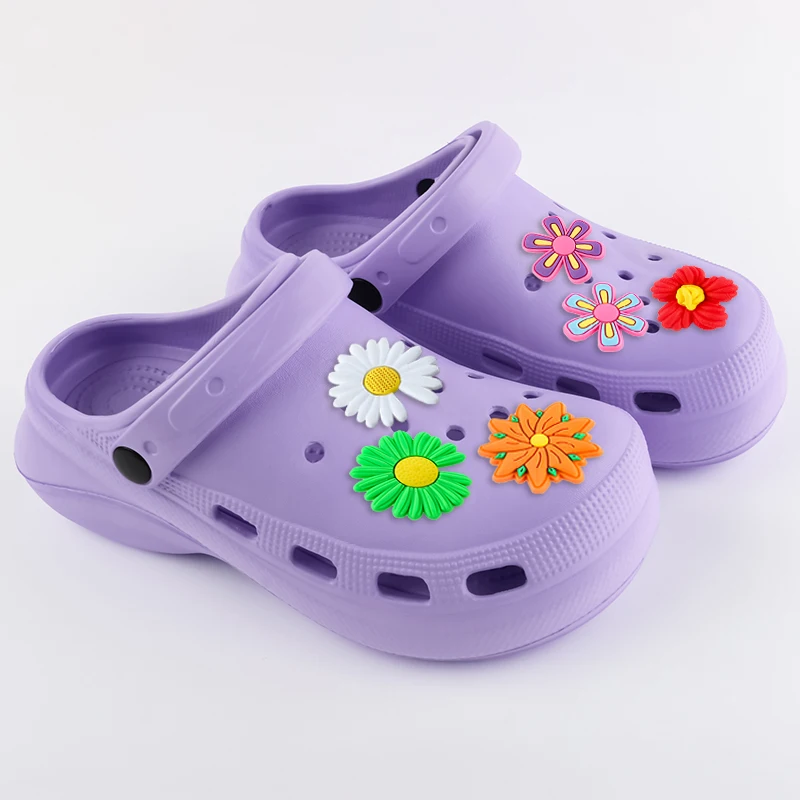 New Style Beach Reserve Cute Cartoon price Pvc Material Clog Decorations Shoe Flower Garden Shoe Charm Accessories